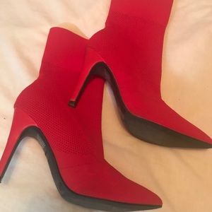 SOLD - Red sock boots
